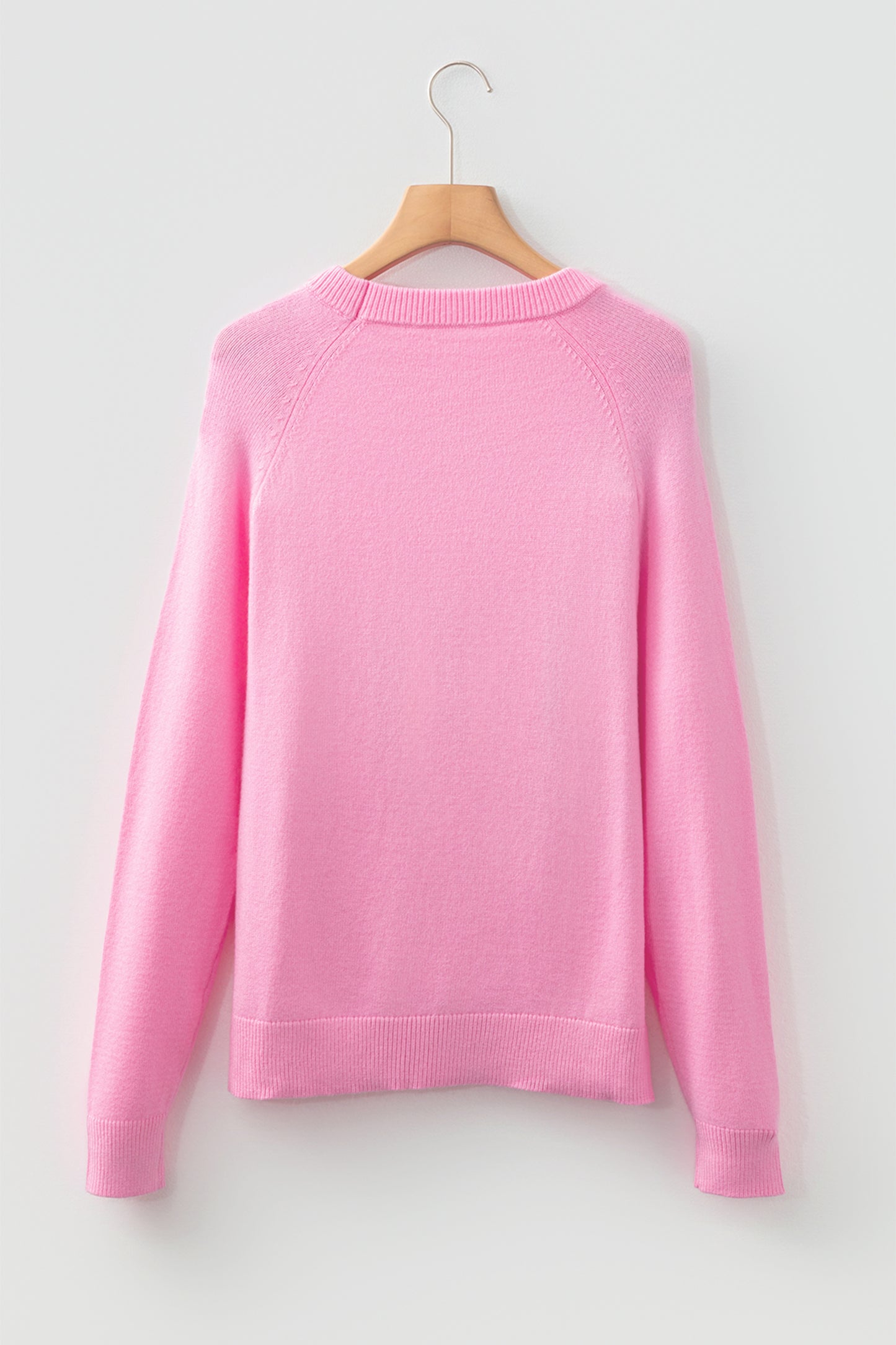 Bonbon MERRY Letter Pattern Christmas Raglan Sleeve Sweater